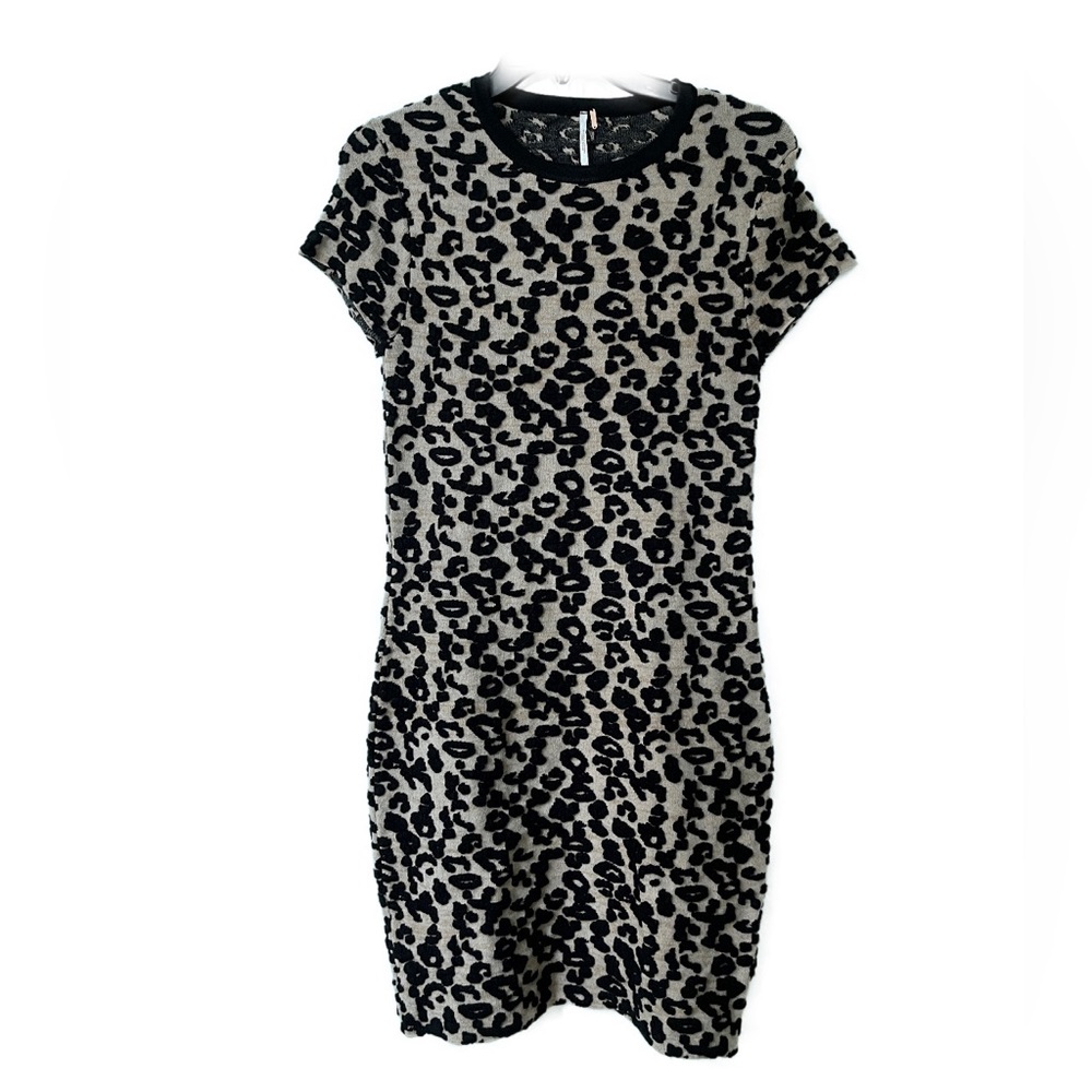 Free People Bodycon Cheetah Print Dress Small